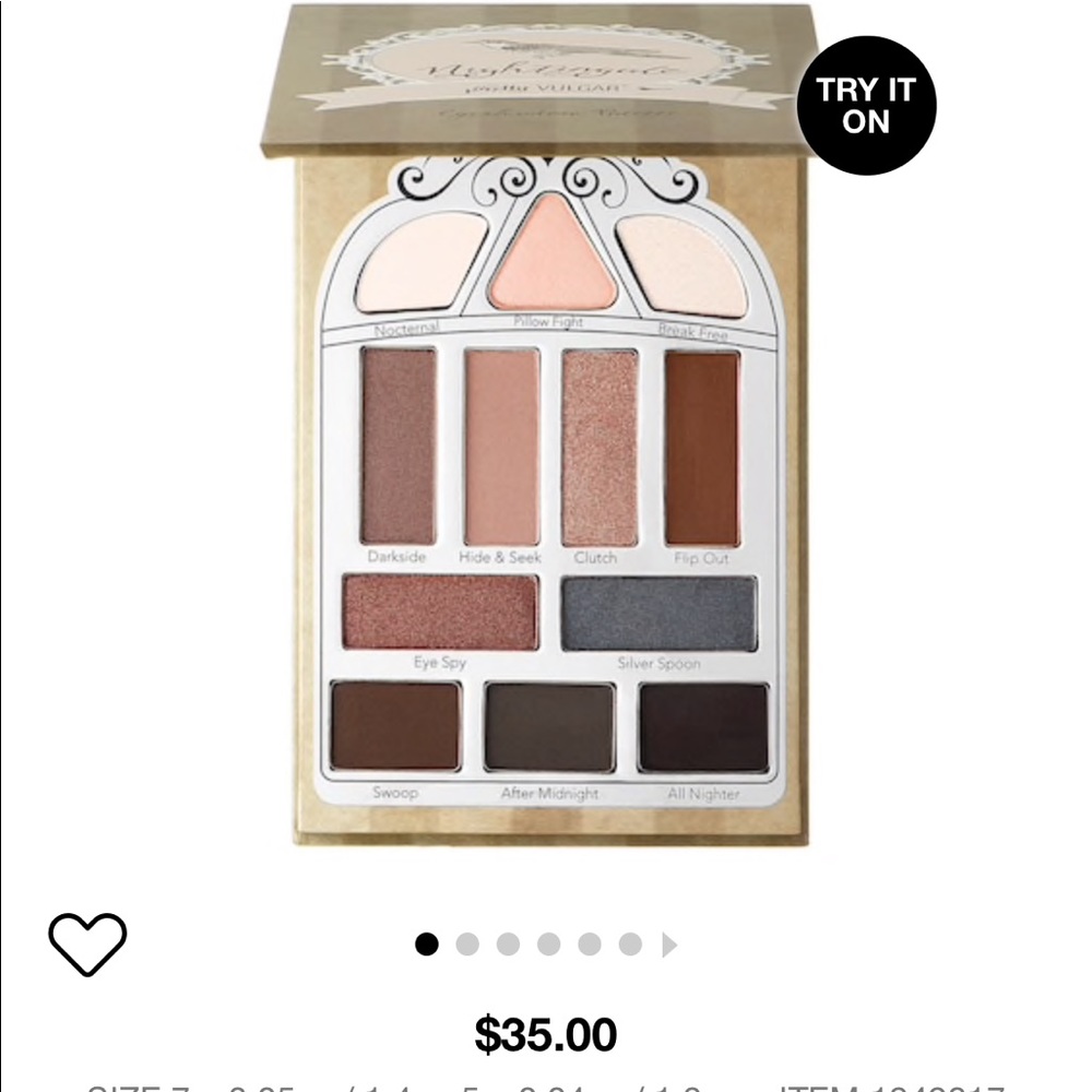 Pretty Vulgar Pallet 35$ on Sephora